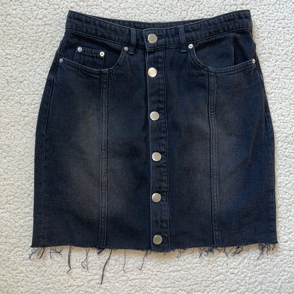Divided Dresses & Skirts - Divided by H&M Edgy Black Denim Skirt Size 6